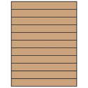8.5" x 1" Brown Kraft Rectangular Sheet Labels