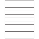8.5" x 1" Clear Matte Rectangular Sheet Labels