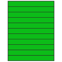 8.5" x 1" Fluorescent Green Rectangular Sheet Labels