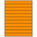 8.5" x 1" Fluorescent Orange Rectangular Sheet Labels