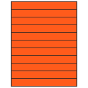 8.5" x 1" Fluorescent Red Rectangular Sheet Labels