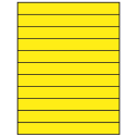 8.5" x 1" Fluorescent Yellow Rectangular Sheet Labels