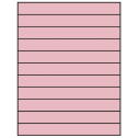 8.5" x 1" Pastel Pink Rectangular Sheet Labels