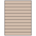8.5" x 1" Pastel Tan Rectangular Sheet Labels