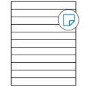 8.5" x 1" White Rectangular Sheet Labels - Removable Adhesive
