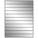 8.5" x 1" Silver Foil Rectangular Sheet Labels