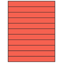 8.5" x 1" Red Rectangular Sheet Labels