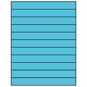 8.5" x 1" Turquoise Rectangular Sheet Labels
