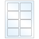 3.375" x 2.33" Crystal Clear Rectangular Sheet Labels