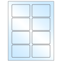 3.375" x 2.33" White Premium High Gloss Rectangular Sheet Labels