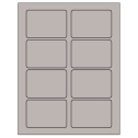 3.375" x 2.33" Gray Rectangular Sheet Labels