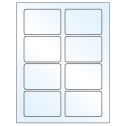 3.375" x 2.33" White Mid Gloss Rectangular Sheet Labels