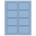 3.375" x 2.33" Pastel Blue Rectangular Sheet Labels