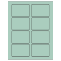 3.375" x 2.33" Pastel Green Rectangular Sheet Labels