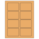 3.375" x 2.33" Pastel Orange Rectangular Sheet Labels