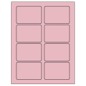 3.375" x 2.33" Pastel Pink Rectangular Sheet Labels