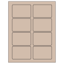 3.375" x 2.33" Pastel Tan Rectangular Sheet Labels