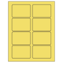 3.375" x 2.33" Pastel Yellow Rectangular Sheet Labels
