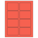 3.375" x 2.33" Red Rectangular Sheet Labels