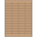 1.75" x 0.5" Brown Kraft Rectangular Sheet Labels (80-UP)