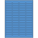 1.75" x 0.5" Fluorescent Blue Rectangular Sheet Labels (80-UP)