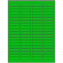 1.75" x 0.5" Fluorescent Green Rectangular Sheet Labels (80-UP)
