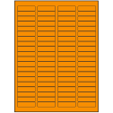 1.75" x 0.5" Fluorescent Orange Rectangular Sheet Labels (80-UP)