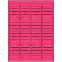 1.75" x 0.5" Fluorescent Pink Rectangular Sheet Labels (80-UP)