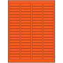 1.75" x 0.5" Fluorescent Red Rectangular Sheet Labels (80-UP)
