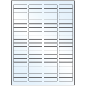 1.75" x 0.5" White Mid Gloss Rectangular Sheet Labels (80-UP)