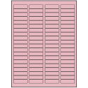 1.75" x 0.5" Pastel Pink Rectangular Sheet Labels (80-UP)