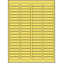 1.75" x 0.5" Pastel Yellow Rectangular Sheet Labels (80-UP)