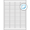 1.75" x 0.5" White Rectangular Sheet Labels (80-UP) - Removable Adhesive