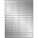 1.75" x 0.5" Silver Foil Rectangular Sheet Labels (80-UP)