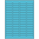 1.75" x 0.5" Turquoise Rectangular Sheet Labels (80-UP)