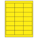 2.66" x 1.375" Fluorescent Yellow Rectangular Sheet Labels