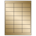2.66" x 1.375" Gold Foil Rectangular Sheet Labels