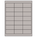 2.66" x 1.375" Gray Rectangular Sheet Labels