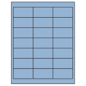 2.66" x 1.375" Pastel Blue Rectangular Sheet Labels