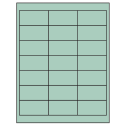 2.66" x 1.375" Pastel Green Rectangular Sheet Labels