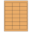 2.66" x 1.375" Pastel Orange Rectangular Sheet Labels