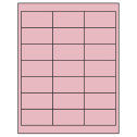 2.66" x 1.375" Pastel Pink Rectangular Sheet Labels