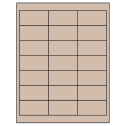 2.66" x 1.375" Pastel Tan Rectangular Sheet Labels