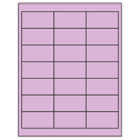2.66" x 1.375" Pastel Purple Rectangular Sheet Labels