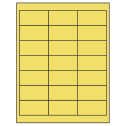 2.66" x 1.375" Pastel Yellow Rectangular Sheet Labels