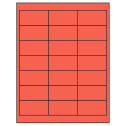 2.66" x 1.375" Red Rectangular Sheet Labels