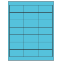 2.66" x 1.375" Turquoise Rectangular Sheet Labels