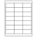 2.66" x 1.375" White Rectangular Sheet Labels
