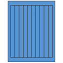 0.75" x 9.4" Fluorescent Blue Rectangular Sheet Labels