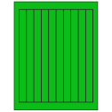 0.75" x 9.4" Fluorescent Green Rectangular Sheet Labels
